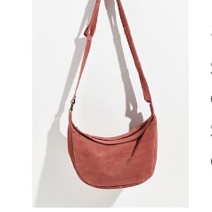 Free people Sarah Suede Sling bag / purse Dusty Rose